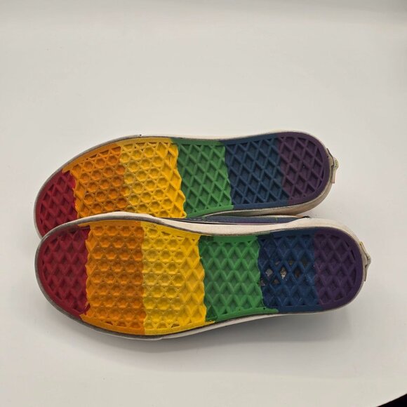 Vans Old Skool Rainbow Pride Sneakers Lace Up Canvas Shoes - Picture 13 of 13